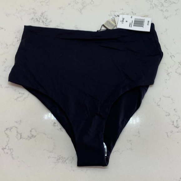 Black High-Waisted Swim Bottoms - Picture 6 of 8
